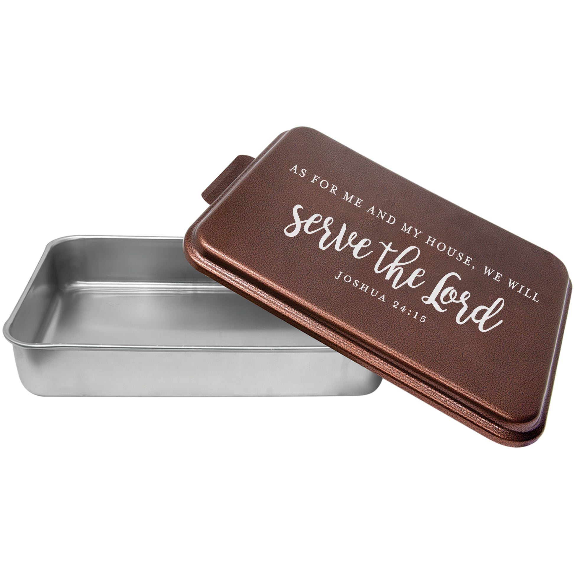 As For Me and My House Joshua 24:15  aluminum cake pan – Sand Shooters, LLC